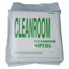 Cleanroom wiping materials used in controlled work environments
