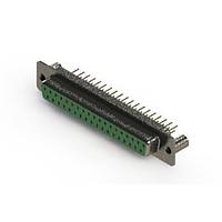 EDAC 628-M37-321-GN3 D-Sub Connectors - Standard Density Vertical Machined D-Sub Connector