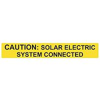 HellermannTyton 596-00613 Solar Label CAUTION SOL ELEC CONN 50/RL