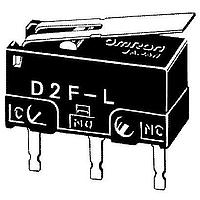 Omron Electronics D2F-5L Ultra Subminiature 250VAC 5A 1.47 N Hinge Lvr PCB Term