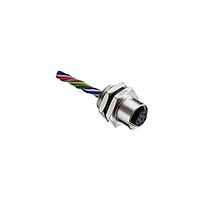 Amphenol LTW M12D-04PFFC-SH8C20 Sensor Cables / Actuator Cables M12 Circular Metric Connector, D Code, Metal, 4A, 04 pins, Female Connector, Female Contact, Hexagonal, Screw Thread, Crimp, Receptacle With Cable/Wire, Length 200mm, IP68 / IP69K
