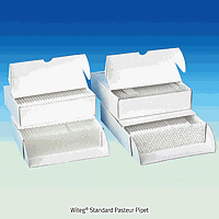 WITEG WI.4100151 Pasteur pipettes, disposable, type short, overall length/tip 150/50mm, w/cotton plugging