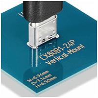 Hirose Electric CX80B1-24P USB Type C Connectors USB 3.1 GEN 2 24P RECEPT VERT 5A SMT