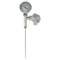 Dwyer BTO390121 Bimetal Thermometer w/ Transmitter Output for Boilers & Compressors (400 °F, 1/2 in, NPT Male, 9 in)