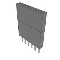 Samtec ESW-106-44-L-S Stackthrough .100" Elevated Socket Strip