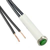 VCC 36EN-2312 Incandescent Panel Mount Indicators Round PMI 5/16in. Neon 125V Wire Green