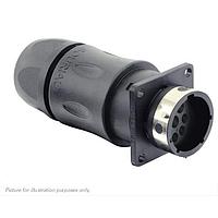 Eaton Souriau-Sunbank UTGX0JC148P Receptacles Square flange receptacle, with cable gland backshell, for 8 male contacts,  IP68/69K