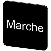 SIEMENS 3SU19000AF160GA0 Labeling Plate, Marche INSCR. LABEL, BLACK 22 X 22MM, MARCHE