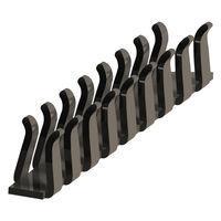 Essentra Components MCG-1N Grommet Strip Metal Grommet.Blk..029-.045 in Hold.1 EA=100 Ft