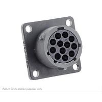 Eaton Souriau-Sunbank UTSX01412SW Receptacles Square flange receptacle, without backshell, for 12 female contacts, IP68/69K, keying W