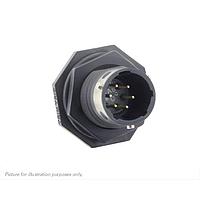 Eaton Souriau-Sunbank UTGX710D6PW Receptacles Jam nut receptacle, without backshell, with 6 male PCB contacts, IP68/69K in unmated conditions, keying W