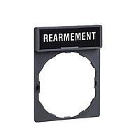SCHNEIDER ZBY2123 Legend Legend Plate marked "REARMEMENT"