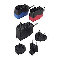 Cincon TRE15RD120-02G13-Level-VI Interchangeable Plugs Switching Adapter, Level VI, Wallmount, 15 Watt, 90-264VAC Input, 12VDC Output, 1A, 5.5x2.5x12mm Right Angle, DC Cable 1800mm with Ferrite Core, UL1571 with OVP