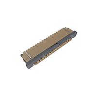 Amphenol FCI SFW17R-1STE1LF Connectors 1.00mm Flex Connector, SFW-R series, 17 Position, Bottom side Contact, Side Entry Surface Mount ZIF Connector, Lead Free.
