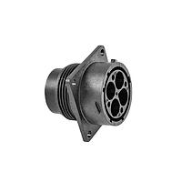 Amphenol SINE Systems RTS018N4P03 Receptacles Receptacle, Square Flange, 4 Position, Male, Shell Size 18, with Silicone Seal