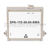 Fairview  SPA-110-30-04-SMA High Power Amplifier at 4 Watt P1dB Operating From 8.5 GHz to 11 GHz with 30 dB Gain, 45 dBm IP3 and SMA