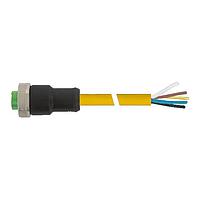 Murrelektronik 7700-A4021-U1C0150 Connectors Mini (7/8) 4 pole, Female 0 w/ Cable, TPE 4x16AWG ye UL/CSA, TC-ER 1.5m