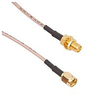 Amphenol RF 135110-01-M0.75 RF Cable Assemblies SMA Bulkhead JK/SMA STR Plug CBL 0.75MET