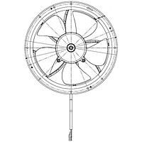 Delta Electronics, Inc. AFL2524HW-00 EC Fans EC Slim Fan, 250x80mm Round, 24VDC, 437CFM, 11.7mmH2O, Lock Sensor, IP56
