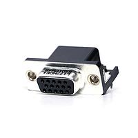 Amphenol Commercial Products L177HDE15SD1CH4R High Density D-Sub Connectors 15P Sz E Hi Density Skt Rear Insert 4-40