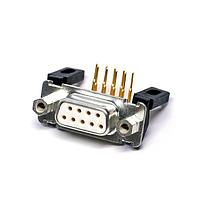 Amphenol Commercial Products DEPV09S565TLF Receptacle DEPV09S565TLF-DSUB DP R/A STB 9 SOCKET