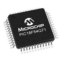 Microchip Technology PIC18F54Q71-E/PT 8-bit Microcontrollers - MCU 16KB Flash, 1KB RAM, 2x OPA, 12-bit differential ADCC with computation, 8/10-bit