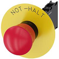 SIEMENS 3SU11001HB203FH0 Push Turn E-STOP MUSHROOM PUSHBUTTON, 40MM, RED