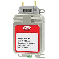 Dwyer 610-25A-BNV Low Differential Pressure Transmitters, ± 0.25% or ± 0.5% FS Accuracy (Differential, 2.5 inH₂O, Barbed Fitting, 3/16 in, Fire Retardant)