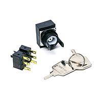 Omron Automation and Safety A165K-J3MR-2 Keylock Switches REC.3POS MNT RIGHT DPDT Selector Switch