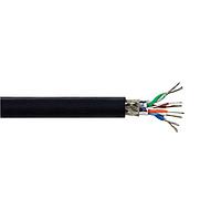 Alpha Wire 76010 BK002 Multi-Conductor Cables Cat 5e Industrial Ethernet 24 AWG 4PR Conductor, Unshielded, 500ft Black