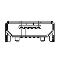 Adam Tech MCR-B-S-RA-SMT-CS14-T/R Micro USB Type B Connectors MICRO USB, RIGHT ANGLE, SURFACE
