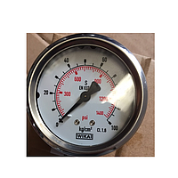 WIKA 213.53.63 (0-100bar) Pressure Gauges With Flange (100 Bar,dial 63,Back Mount)