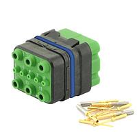 Eaton Souriau-Sunbank 8MQ2M9901PDE Modular Connectors - Push Pull MQuick module, sealed, with male crimp contacts