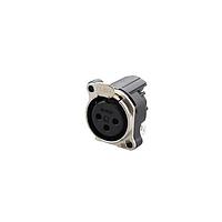 REAN RRX3F-B-010-0 Receptacles RECPT- 3 pin - F- mating shell to pin1 and front panel, PCBH