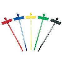 HellermannTyton IT18FL4L4 Cable Ties Identification Tie, 4.3" Long, 18lb Tensile Strength, PA66, Yellow, 200/pkg