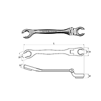 Yato YT-0184 Flexible flare nut wrench 12mm