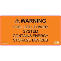 HellermannTyton 596-01010 Labels Solar Label, FUEL CELL POWER SYSTEM LABEL, 4.12" X 2.0", VL, Orange, 10/pkg