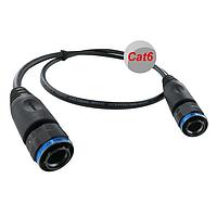 Amphenol Socapex ETHTV168ZNP30 Cat 6 Standard Right Angled Overmolded TV Cordset with TV06ZN11-35P F472 at both ends -One Side Straight & Other side Right Angled - 3M