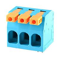 Same Sky (formerly CUI Devices) TBL-0016-1000-04BE-2OR Fixed Terminal Blocks 4 Poles, Screwless, Vertical, 3.50 Pitch, 24-16 (AWG), Terminal Block Connector