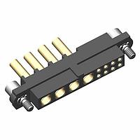 Harwin M80-4D10805F2-04-329-00-000 Headers 8+4 Pos. Female 22AWG+20AWG Cable Conn. Kit, Jackscrews