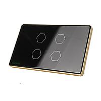 HUNONIC HN04SCD WiFi Touch Switch 4 Rectangular Button (Black)