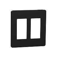 Square D SQWP141002BK Cover Frame 2 GANG SCREWLESS MATTE WALL PLATE BK