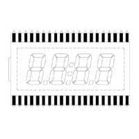 Lumex LCD-S401C52TR LCD Numeric Display Modules .52" 4 Digit TN REF