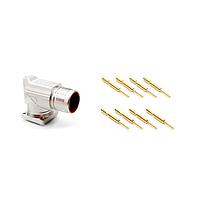 Amphenol SINE Systems MB5RJN0802-KIT Right Angle, Rotatable 8 Pos male pins Large flange