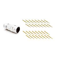 Amphenol SINE Systems MA5CAE1600-S2-KIT Standard Circular Connector 16 position straight plug connector kit, Checkmate , E type, clockwise insert, 7.5-11mm cord grip, male contacts included