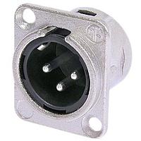 NEUTRIK NC3MD-L Receptacles 3P M RECEPT D SERIES SODR CUPS NCKL/GLD