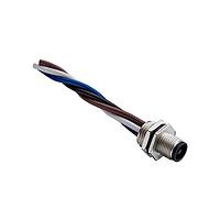 Amphenol LTW M12T-04PFFS-SH8B50 Sensor Cables / Actuator Cables M12 Circular Metric Connector, T Code, Metal, 12A, 04 pins, Female Connector, Female Contact, Hexagonal, Screw Thread, Solder, Receptacle With Cable/Wire, Length 500mm, IP68 / IP69K