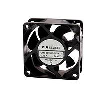 Same Sky (formerly CUI Devices) CFM-6025BF-265-408-22 Axial dc axial fan 60 mm square 25 mm 24 Vdc ball 6500 RPM 31.13 CFM TSPWM