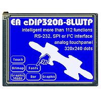 DISPLAY VISIONS EA EDIP320B-8LWTP Graphic LCD Modules Blue/White Contrast With Touch Screen