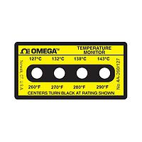 OMEGA 4A-A-260-30 Non-Reversible, Four point Horizontal Temperature Label (290 °F)